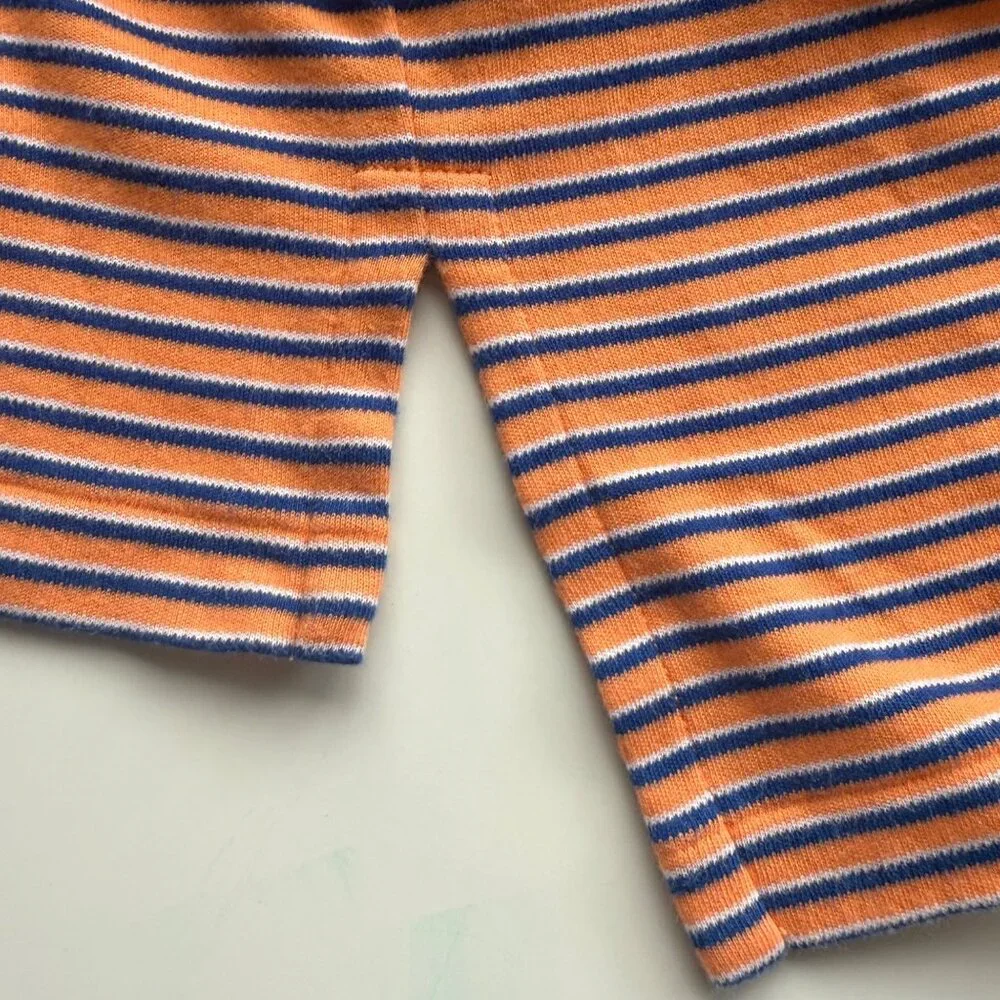 Polo Ralph Lauren Mens Striped Short Sleeve Orange/Blue Polo Shirt Size M
